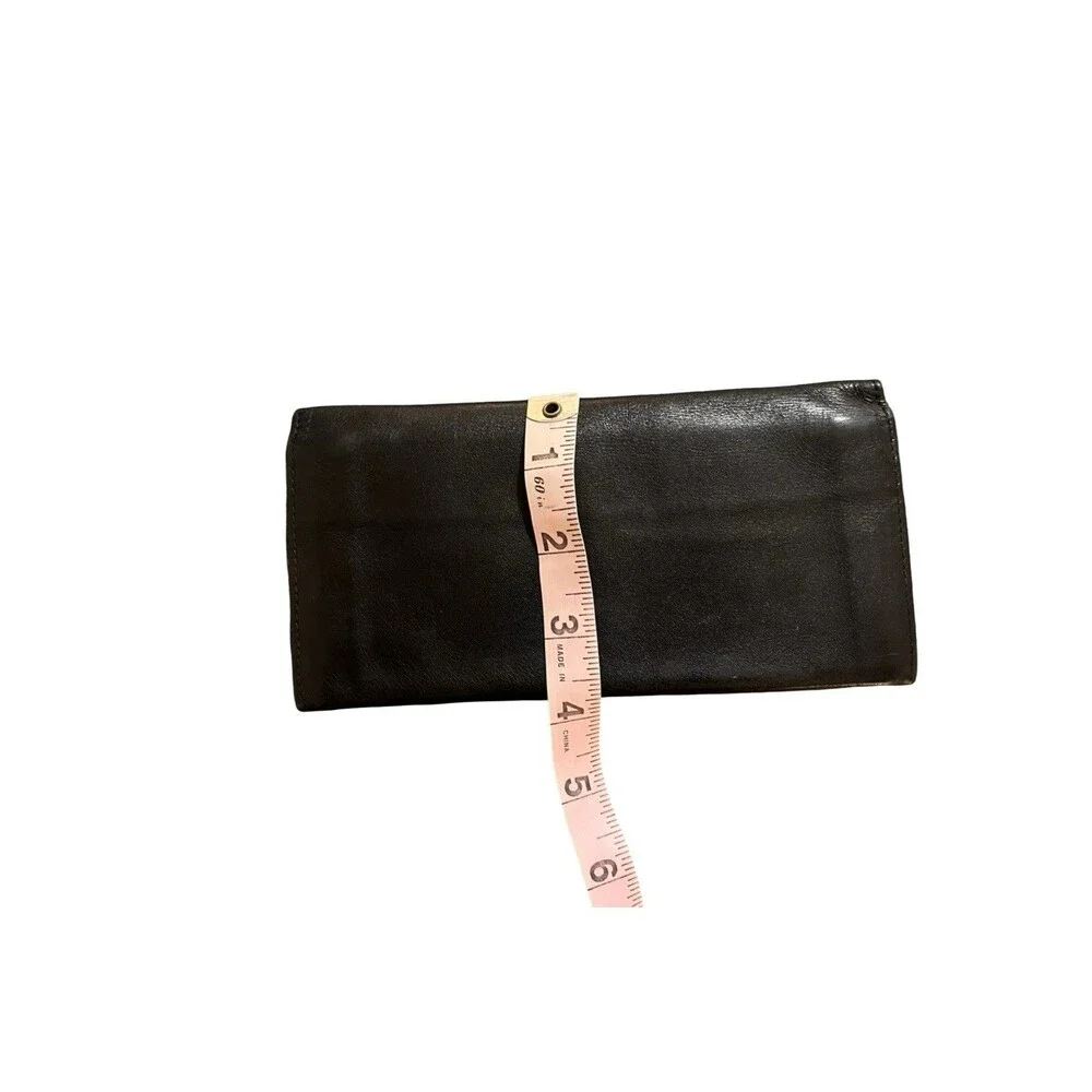 Dunhill Black Oxford Leather Bifold Long Wallet Made in France